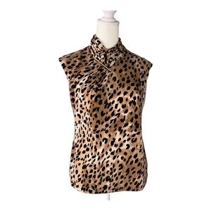Calvin Klein Leopard Print Sleeveless Top